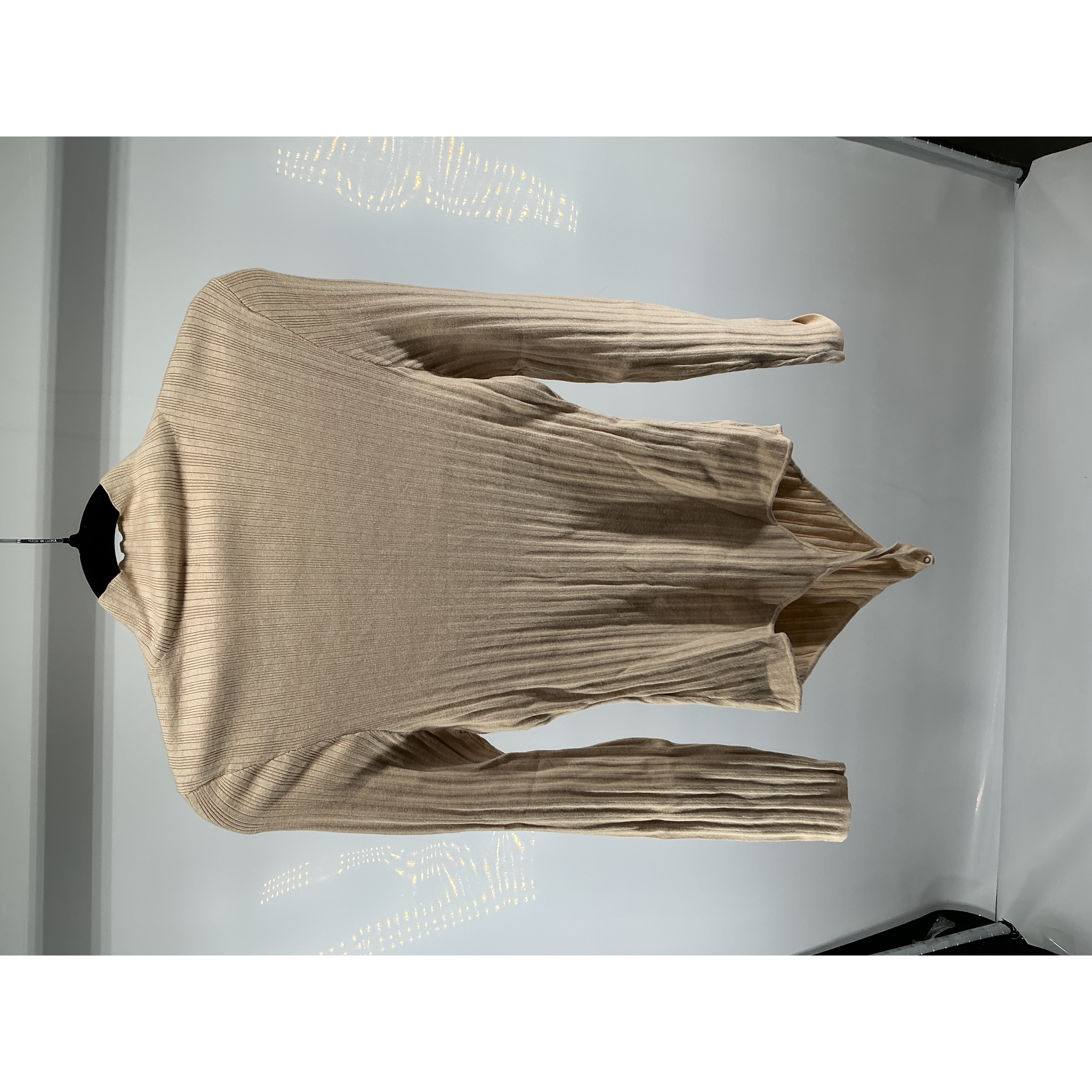 Cotton Cashmere Ribbed Turtleneck Bodysuit
